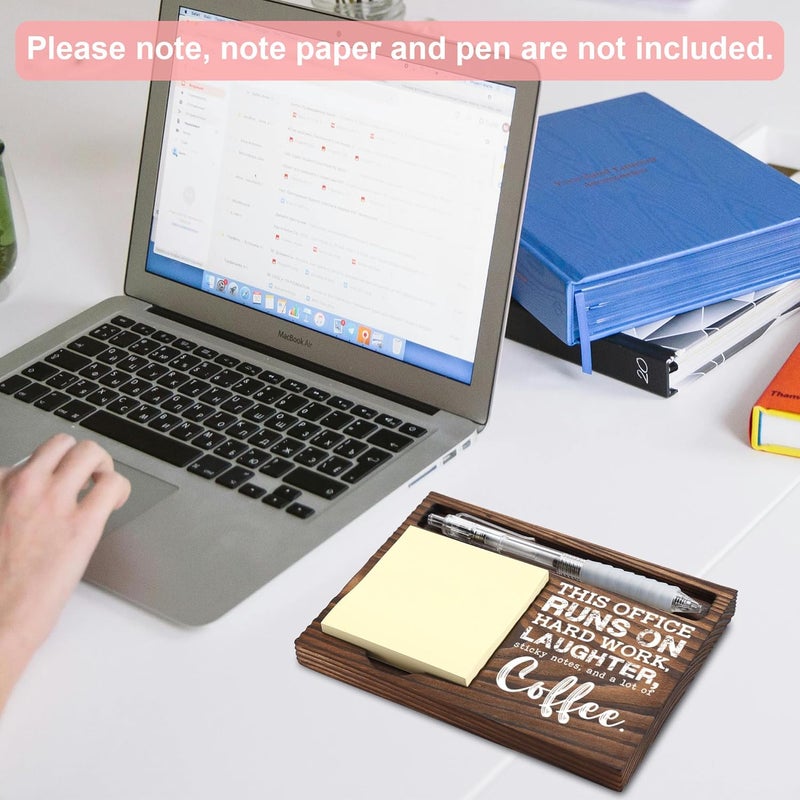 FTONENI Funny Office Gifts for Coworkers, Team Gifts for Employees, Appreciation Gifts for Coworker, Sticky Note Holder, Post-it Note Dispenser for Desk, Wooden Post-it Note & Pen Holder 6.5" x 4.7" - FTA122 - Image 5